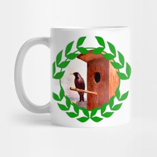 bird with housing Mug